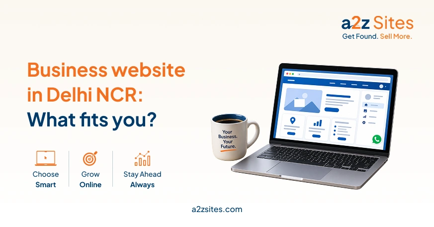 Business website in Delhi NCR showing website plans for different business needs