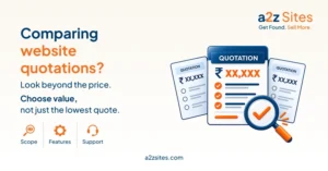 How to compare website quotations by reviewing scope, features, support, and overall value.