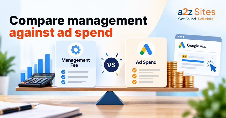 Google Ads agency in Delhi management fee and advertising spend comparison