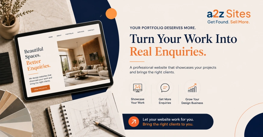 Interior designer website showcasing projects and making client enquiries easier
