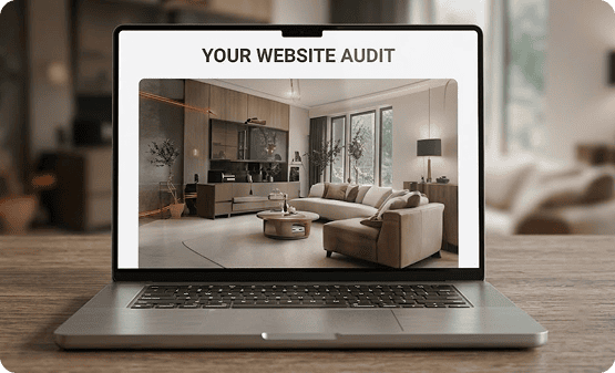 Website review for interior designers covering portfolio structure, service clarity, trust signals and enquiry flow