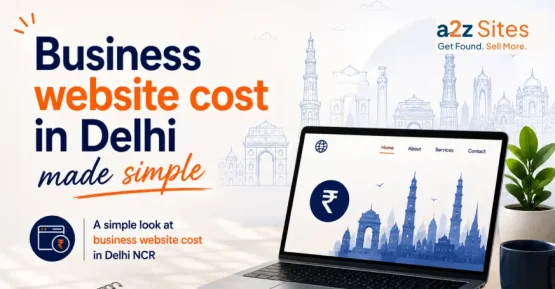 Business website cost in Delhi guide showing business website pricing options